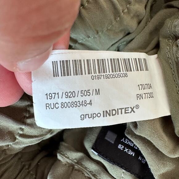 Zara Cargo Joggers, Olive Green, Size Medium - Picture 10 of 10